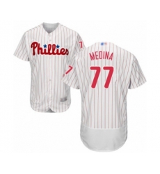 Philadelphia Phillies Adonis Medina White Home Flex Base Authentic Collection Baseball Player Jersey