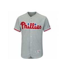 Philadelphia Phillies Majestic Road Blank Gray Flex Base Authentic Collection Team Jersey