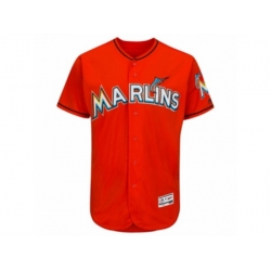 Marlins Majestic Alternate Blank Fire Red Flex Base Authentic Collection Team Jersey
