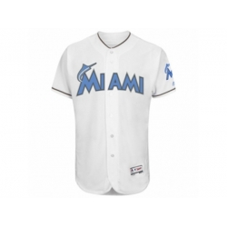 Marlins Majestic Blank White Fashion 2016 Father s Day Flex Base Team Jersey