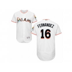 Miami Marlins #16 Jose Fernandez White Flexbase Authentic Collection MLB Jersey