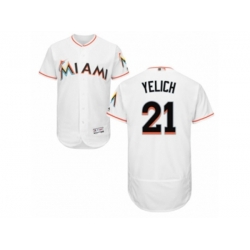 Miami Marlins #21 Christian Yelich White Flexbase Authentic Collection MLB Jersey