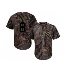 Miami Marlins #8 Andre Dawson Camo Realtree Collection Cool Base Stitched MLB Jersey