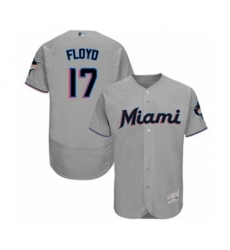 Miami Marlins Cliff Floyd Grey Road Flex Base Authentic Collection Baseball Player Jersey