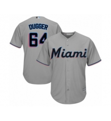 Miami Marlins Robert Dugger Replica Grey Road Cool Base Baseball Player Jersey