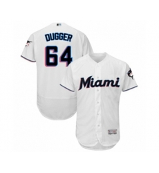 Miami Marlins Robert Dugger White Home Flex Base Authentic Collection Baseball Player Jersey
