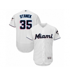Miami Marlins Ryne Stanek White Home Flex Base Authentic Collection Baseball Player Jersey