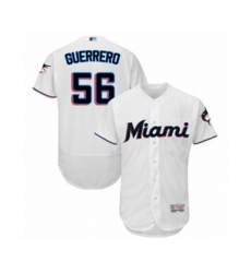 Miami Marlins Tayron Guerrero White Home Flex Base Authentic Collection Baseball Player Jersey