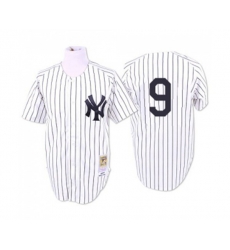 1961 New York Yankees #9 Roger Maris Authentic White Throwback Baseball Jersey