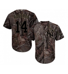 New York Yankees #14 Brian Roberts Authentic Camo Realtree Collection Flex Base MLB Jersey