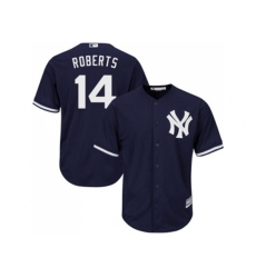 New York Yankees #14 Brian Roberts Replica Navy Blue Alternate MLB Jersey