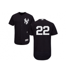 New York Yankees #22 Jacoby Ellsbury Navy Flexbase Authentic Collection MLB Jersey