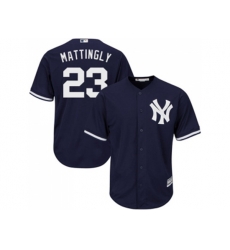 New York Yankees #23 Don Mattingly Replica Navy Blue Alternate MLB Jersey