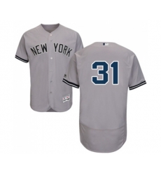 New York Yankees #31 Aaron Hicks Grey Flexbase Authentic Collection MLB Jersey