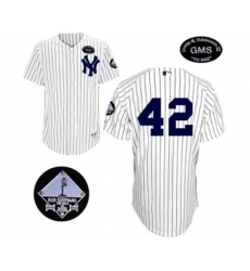 New York Yankees #42 Mariano Rivera Replica White GMS The Boss Baseball Jersey