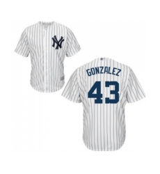 New York Yankees #43 Gio Gonzalez Replica White Home Baseball Jersey