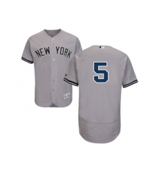 New York Yankees #5 Joe DiMaggio Grey Flexbase Authentic Collection MLB Jersey