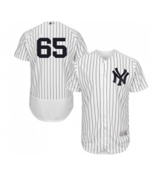 New York Yankees #65 James Paxton White Home Flex Base Authentic Collection Baseball Jersey