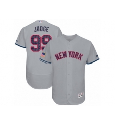 New York Yankees #99 Aaron Judge Grey Stars & Stripes Authentic Collection Flex Base MLB Jersey