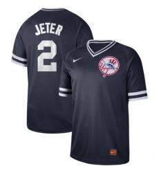 Nike New York Yankees #2 Derek Jeter Nike Cooperstown Collection Legend V-Neck Jersey Navy