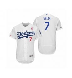 Julio Urias Los Angeles Dodgers #7 White 2019 Mothers Day Flex Base Home Jersey