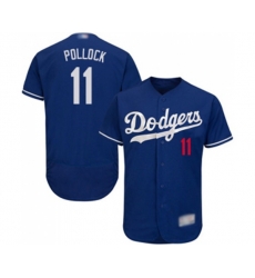 Los Angeles Dodgers #11 A. J. Pollock Royal Blue Alternate Flex Base Authentic Collection Baseball Jersey