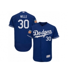 Los Angeles Dodgers #30 Maury Wills Royal Blue Flexbase Authentic Collection MLB Jersey