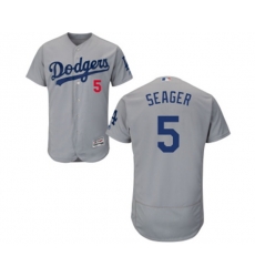 Los Angeles Dodgers #5 Corey Seager Gray Alternate Road Flexbase Authentic Collection Baseball Jersey