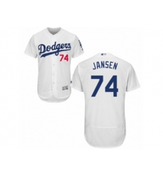 Los Angeles Dodgers #74 Kenley Jansen White Flexbase Authentic Collection MLB Jersey
