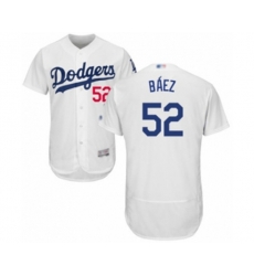 Los Angeles Dodgers Pedro Baez White Home Flex Base Authentic Collection Baseball Player Jersey