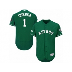 Houston Astros #1 Carlos Correa Green Celtic Flexbase Authentic Collection MLB Jersey