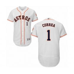 Houston Astros #1 Carlos Correa White Flexbase Authentic Collection MLB Jersey