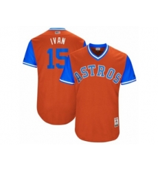 Houston Astros #15 Carlos Beltran Ivan Authentic Orange 2017 Players Weekend MLB Jersey