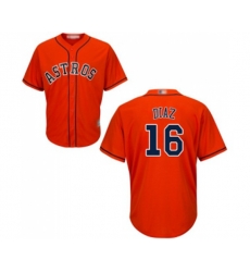 Houston Astros #16 Aledmys Diaz Replica Orange Alternate Cool Base Baseball Jersey