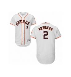Houston Astros #2 Alex Bregman White Flexbase Authentic Collection MLB Jersey