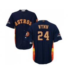 Houston Astros #24 Jimmy Wynn Replica Navy Blue Alternate 2018 Gold Program Cool Base MLB Jersey