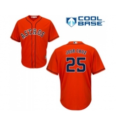 Houston Astros #25 Jose Cruz Jr. Replica Orange Alternate Cool Base Baseball Jersey