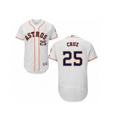 Houston Astros #25 Jose Cruz Jr. White Flexbase Authentic Collection MLB Jersey