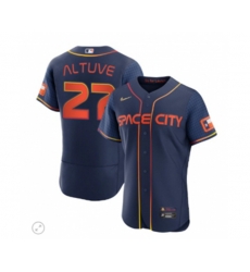 Houston Astros #27 Jose Altuve Navy City Edition 2022 Flex Base Stitched Baseball Jersey