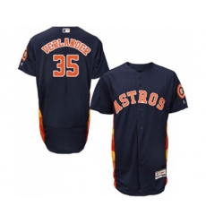 Houston Astros #35 Justin Verlander Navy Blue Flexbase Authentic Collection Baseball Jersey