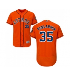 Houston Astros #35 Justin Verlander Orange Flexbase Authentic Collection Baseball Jersey