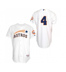 Houston Astros #4 George Springer Authentic White 1965 Turn Back The Clock Baseball Jersey