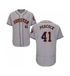 Houston Astros #41 Brad Peacock Grey Flexbase Authentic Collection Baseball Jersey