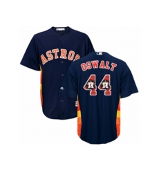 Houston Astros #44 Roy Oswalt Authentic Navy Blue Team Logo Fashion Cool Base MLB Jersey