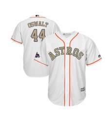 Houston Astros #44 Roy Oswalt Replica White 2018 Gold Program Cool Base MLB Jersey