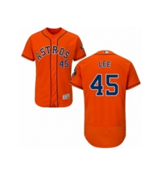 Houston Astros #45 Carlos Lee Orange Flexbase Authentic Collection MLB Jersey