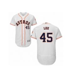 Houston Astros #45 Carlos Lee White Flexbase Authentic Collection MLB Jersey