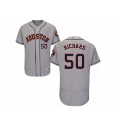 Houston Astros #50 J.R. Richard Grey Flexbase Authentic Collection MLB Jersey