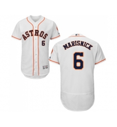 Houston Astros #6 Jake Marisnick White Home Flex Base Authentic Collection MLB Jersey