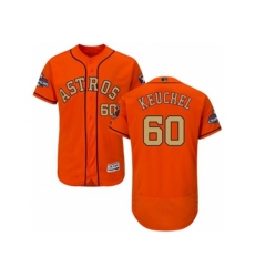 Houston Astros #60 Dallas Keuchel Orange FlexBase Authentic 2018 Gold Program Stitched Baseball Jersey
